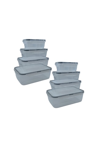 Buffer® 2 Adet 4'Lü Iç Içe Kilitli Kapaklı Plastik Saklama Kabı