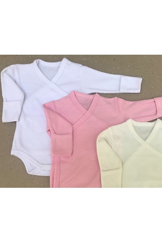 Özdemirlitekstil Bebelino Çıtçıtlı Badi Kruvaze (3 Lü Paket) (456569330) Çok Renkli