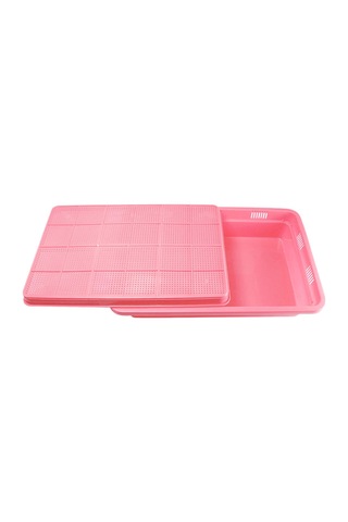 Suntek Tohum Filizleme Tepsisi 2 Katmanlı Mikro Yeşiller Pembe