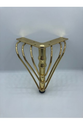 Metal, Dekoratif 15 Cm Gold Kaplama Parlak Koltuk,baza Mobilya Ayağı 4 Adet Gold Kaplama