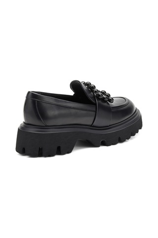 Oxford/ayakkabı Kadın 85l2 Frau Seta Chunky Mocassin Nero Siyah