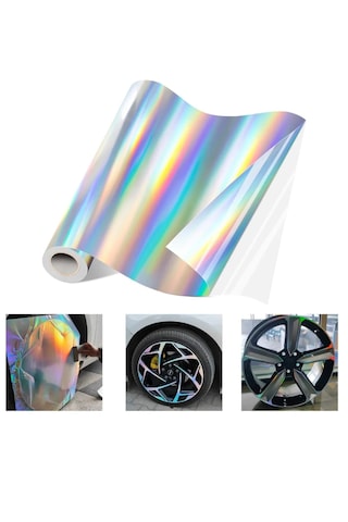 Hologram Gökkuşağı Bir Araçlık Set 4 Jant Kaplamalık Folyo