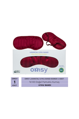 Omsy Lavantalı Uyku Bandı Bordo 1 Adet