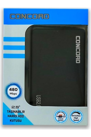 Concord C-854 2.5 Hdd Usb 2.0 Case Siyah