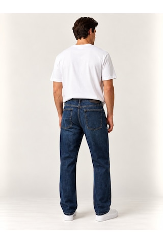 73526-73614 Erkek Relaxed Straıght Fıt Denim Pantolon 73526-73614 Blue
