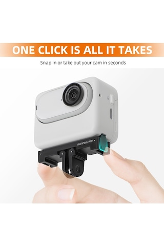 Insta360 İçin Sunnylife Ist-ad692 Go 3 Action Camera Montaj Manyetik Adaptör Bağlantı Taban Siyah