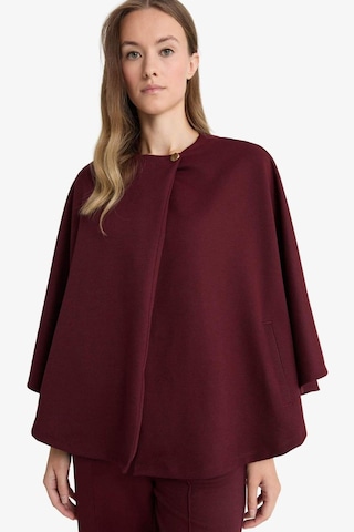 Defacto Regular Fit Bisiklet Yaka Cepli Pelerin Hırka F3686ax25aubr34 Bordo