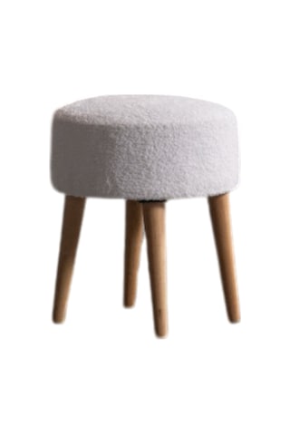 Panda Yuvarlak 4 Ayaklı Çok Amaçlı Puf Beyaz Beyaz