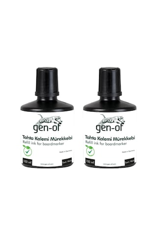 Gen-of Beyaz Tahta Kalemi Mürekkebi 100 Cc Siyah 2 Adet