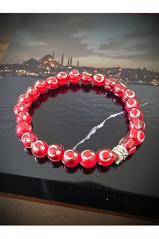 29 Ekim Bilekliği 102.yıl Ay Yıldız Bileklik - 4 Adet Bileklik Kırmızı