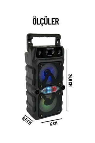 Büyük Boy Bluetooth Hoparlör Çoklu Bağlantı Çift Çıkışlı Taşınabilir Kesintisiz