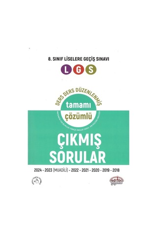 Ders Ders Düzenlenmiş Tamamı Çözümlü Çıkmış Sorular - 2025 Lgs Genel Deneme 10 Yayın 10 Deneme