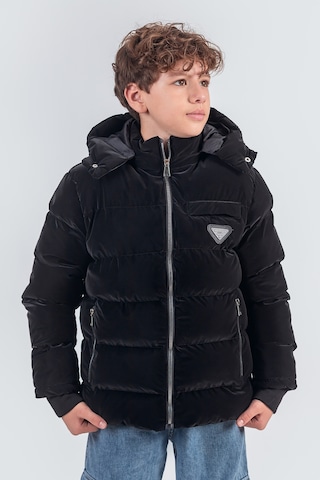 Pina Kids Nova Kumaş Kapüşonlu Erkek Çocuk Kışlık Mont Km2509 Siyah