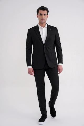 Efor Comfort Fit Mono Yaka Torba Cep Esnek Yünlü Siyah Spor Takım Elbise Tk 931 Siyah