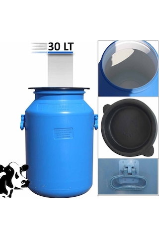 Süt Güğümü Içi Beyaz 30 Litre Mavi Süt Güğümü Içi Beyaz 30 Litre Mavi