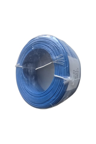 7 Damarlı Kalaylı Tam Bakır Montaj Kablosu 0.22 Mm 100 Metre Mavi