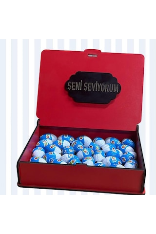 Ozmo Mini Yumurta 35 Adet Seni Seviyorum Yazılı Kırmızı Ahşap Hediye Kutusu Yumurta Sevdiklerinize Hediye Ozmo Mini Eggs Kırmızı Ahşap Kutulu