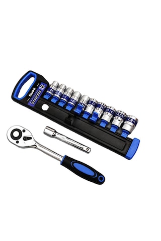 12 Parçalı Lokma Anahtar Seti + 1/2" Cırcır, Çelik Xl