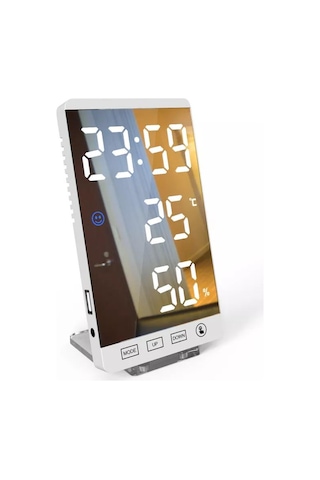 UpWay 6 inç Dijital Aynalı LED Ekran Masa Saati Alarm Sıcaklık Ne