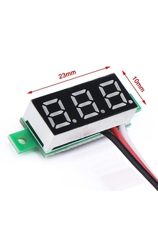 Ventatek 3 Kablo Mini Dijital Voltmetre 0.28inch 0-100v Dc