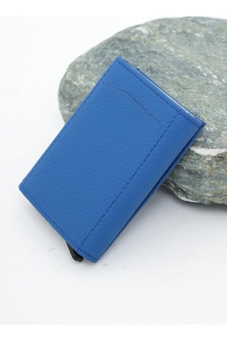 Mekanizmalı Deri Cüzdan Saks Mavi 113570 Saks