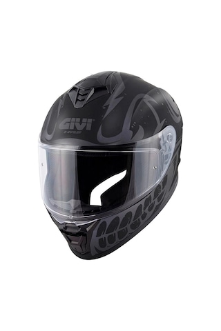 Gıvı 50.x Bones Mat Siyah-gri Kask Mat Sıyah-grı