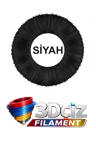 Pla 3d Kalem Filament Pla Siyah Renk 2x5 Metre 10 Metre Pla Filament