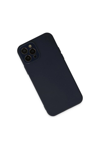 Mey İthalat iPhone Uyumlu 12 Pro Max Kılıf Lansman Glass Kapak - Lacivert
