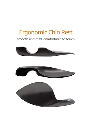 Yaozixa Ebony 4/4 Keman Aksesuar Seti: Teli Taşı + Saksı + Boyun Desteği + Uç Çivi, Kaliteli Ahşap, Profesyonel Montaj