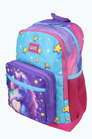 Wia Wıa Sw019 Unicorn - 3' Lü Okul Çantası Seti - Sırt Ve Beslenme Çantası + Kalemlik Mavi - Pembe