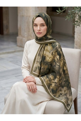 Camellia Scarfs Frosted Bloom Müslin Şal Çağla - Doğal Ve Ferah Stil