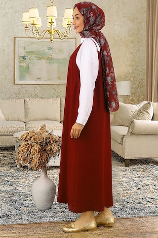 Genel Markalar Kadın Bordo Ayarlanabilir İp Askılı Jile Elbise Bordo Bordo