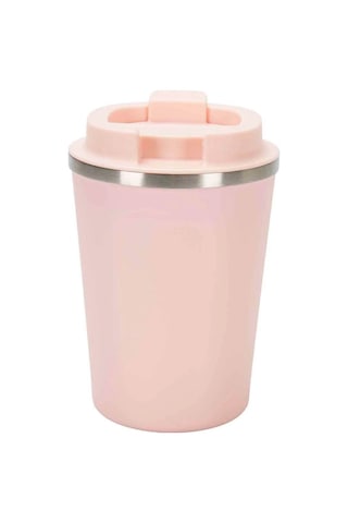 Paslanmaz Çelik Kahve Termos Bardağı 380 Ml Pembe