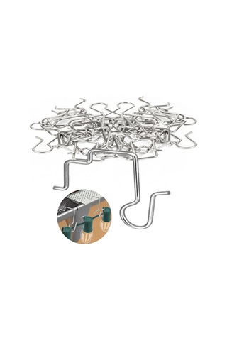 50pcs Noel Işığı Kancaları Açık Noel Işıkları İçin Paslanmaz Çelik Oluk Kancaları Çok Renkli