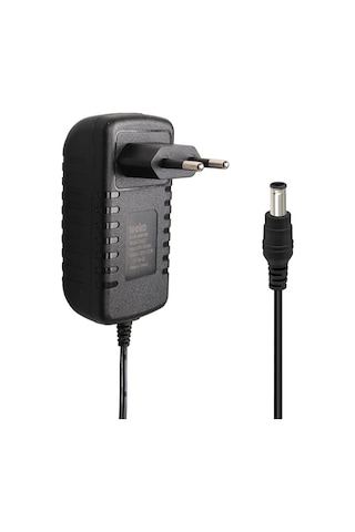 Weko 12 Volt 2.5 Amper 5.5x2.5 Uçlu Yerli Üretim Plastik Kasa Priz Tipi Adaptör Şarj Cihazı Aleti