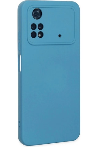 Durukar Poco M4 Pro 4g Kılıf Nano İçi Kadife Silikon - Mavi
