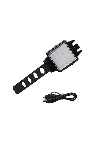 Forte Gt 6169 Bisiklet Arka Işık 3 Modlu 120 Lümen Usb Şarjlı Güçlü Arka Stop Gri - Siyah