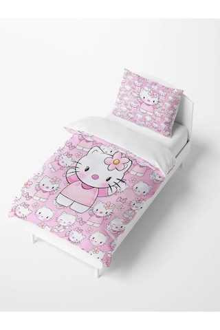 Dijital Baskı Hello Kitty Nevresim Takımı
