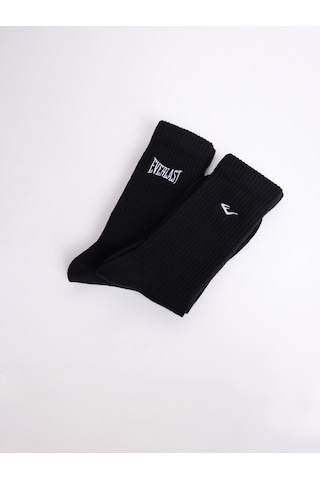 Everlast Logo Nakışlı 2'lü Siyah Çorap Siyah