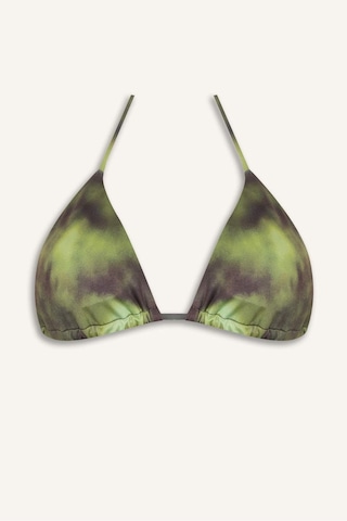 Defacto Regular Fıt Desenli İnce Askılı Bikini Üstü G8726ax26smgn737 Yeşil-gn737