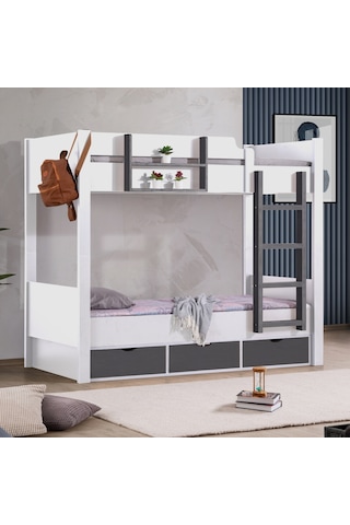 Ranza, Asya Ayrılabilir Çekmeceli Ranza 2 Adet Comfort Yatak 90 X 190 CM