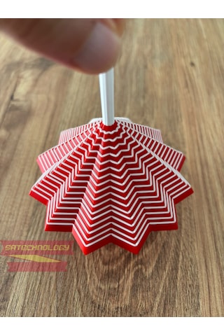 Hareketli Fidget Stress Yıldız Dönen Stres Oyuncağı, Dikkat Ve Odaklanma Oyuncağı Kırmızı-beyaz