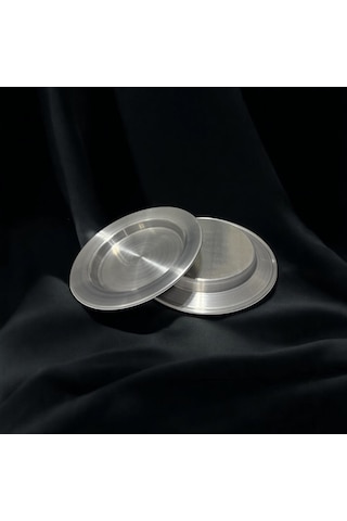 2'li Alüminyum Künefe Tabağı 17,20 Cm Gümüş