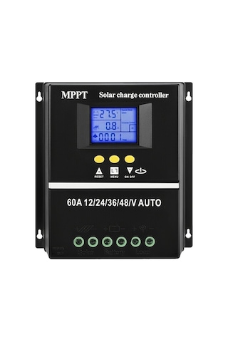 1 Paket 60a Mppt Solar Şarj Regülatörü Siyah A
