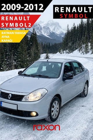 Renault Symbol 2 2009 2012 Batman & Yarasa Ayna Kapağı Parlak Piano Black Sport