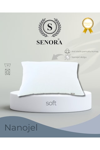Soft Nanojel Antibakteriyel Yastık Pamuklu Kumaş Soft Nanojel Antibakteriyel Yastık Pamuklu Kumaş