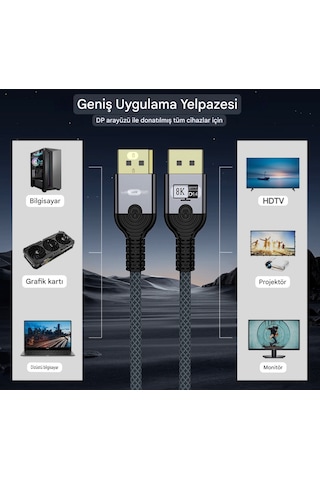 Ugourd 1-metre Dp 1.4 Displayport To Displayport Kablo 8k 60hz+4k