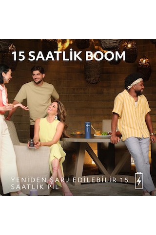 Ultimate Ears Boom 4 Taşınabilir Su Geçirmez Bluetooth Hoparlör, 360 Derece, 15 Saatlik Pil Ömürlü - Mavi