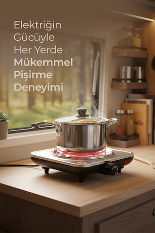 Sinbo SCO-5065 Tekli 5 Kademeli Isı Ayarlı Elektrikli Ocak