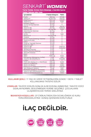 Senkavit Women Kadın Multivitamin Ve Mineral Complex +50 Yaş 120 Tablet